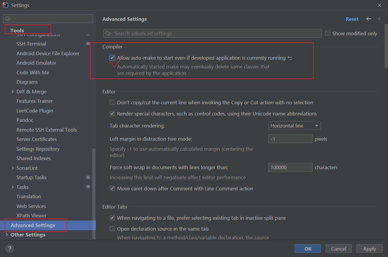 2021 idea compiler automake allow when app running